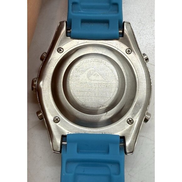 Quiksilver Chronograph Watch The Fifty 50 Multi Dial Silver Tone Case Turquoise - Picture 2 of 6